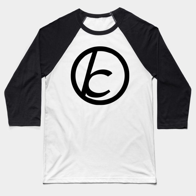 Jewish Anarchist Symbol (Cursive) Baseball T-Shirt by dikleyt